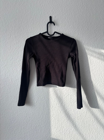 Bershka Long-Sleeve Crop Top