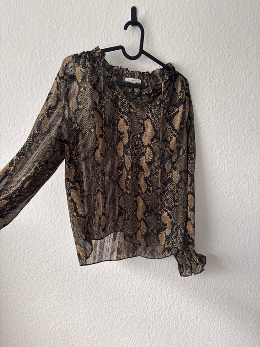 H&M Snake Print Blouse