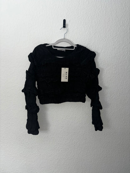 NA-KD Long Sleeve Crop Top