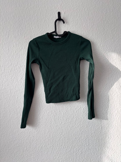 Bershka Long-Sleeve Crop Top