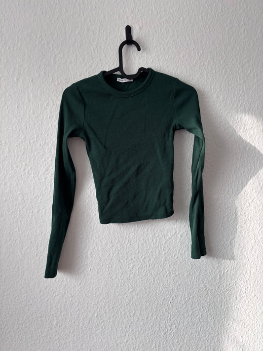 Bershka Long-Sleeve Crop Top
