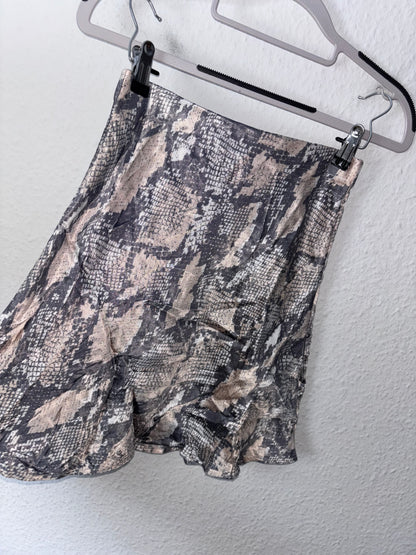 H&M Snake Pattern Mini Skirt