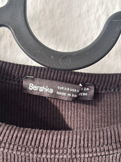 Bershka Long-Sleeve Crop Top