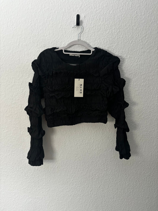 NA-KD Long Sleeve Crop Top