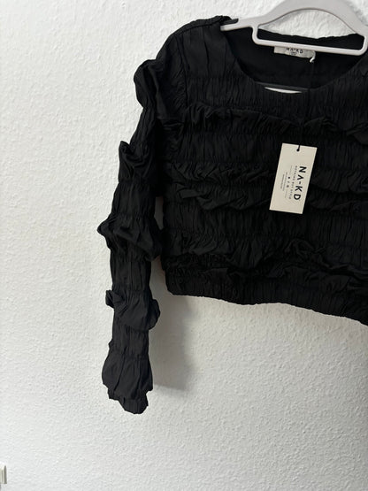 NA-KD Long Sleeve Crop Top