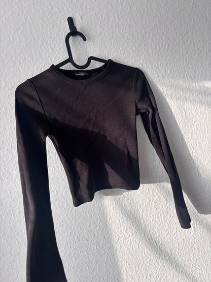Bershka Long-Sleeve Crop Top