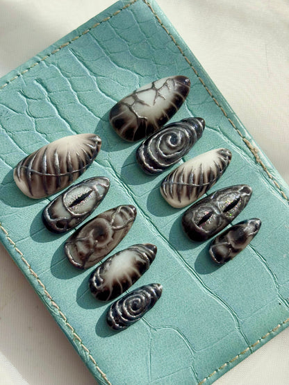 Midnight Marble Press-On Nails