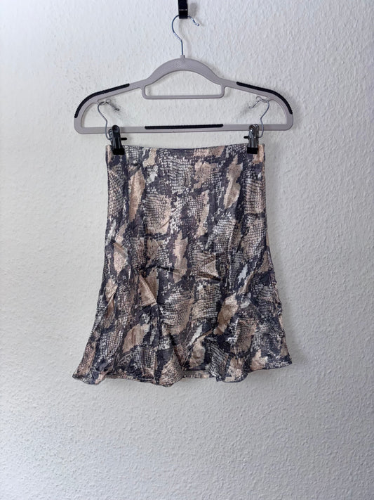 H&M Snake Pattern Mini Skirt
