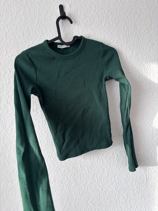 Bershka Long-Sleeve Crop Top